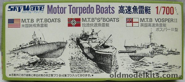 Skywave 1/700 Motor Torpedo Boats / USA PT Boat / German S Boat / British Vosper II - 12 Ships (4 of each), SW-300 plastic model kit